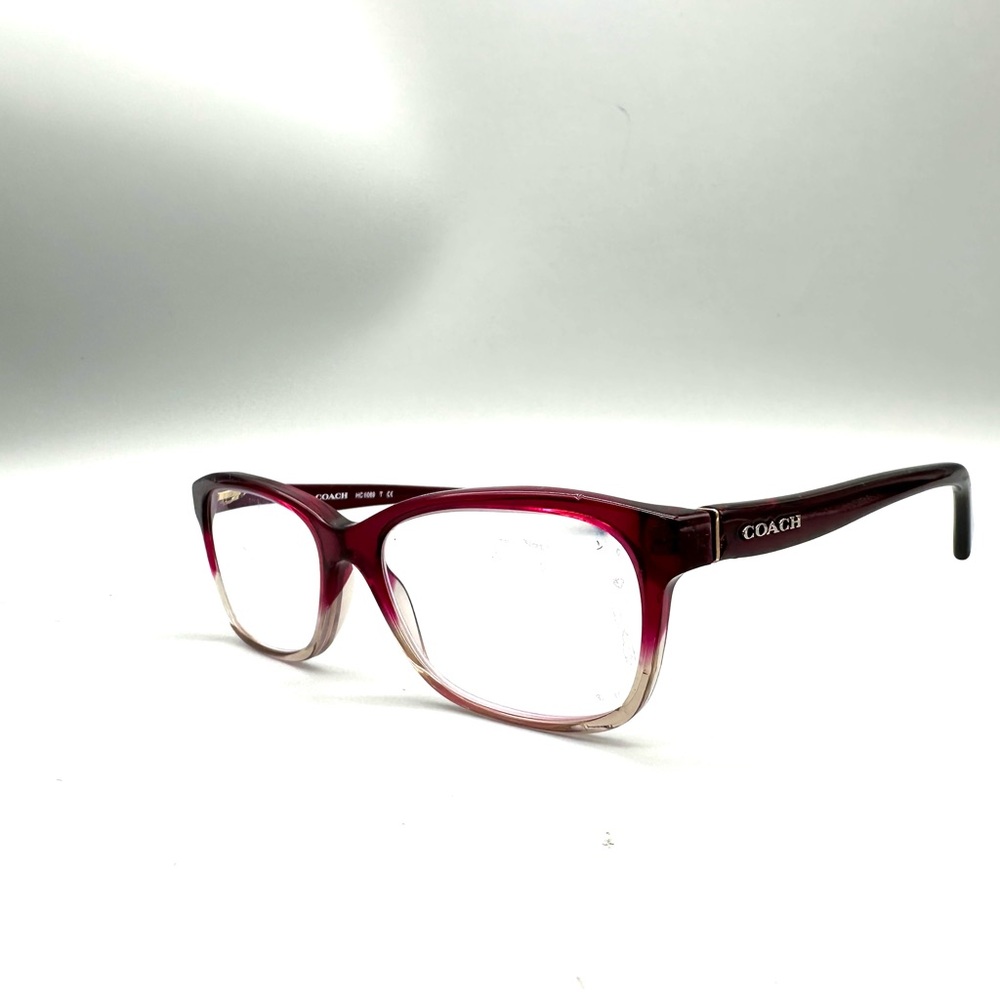Coach Hc 6089 Red Sand Gradient Rectangular Eyegl… - image 1